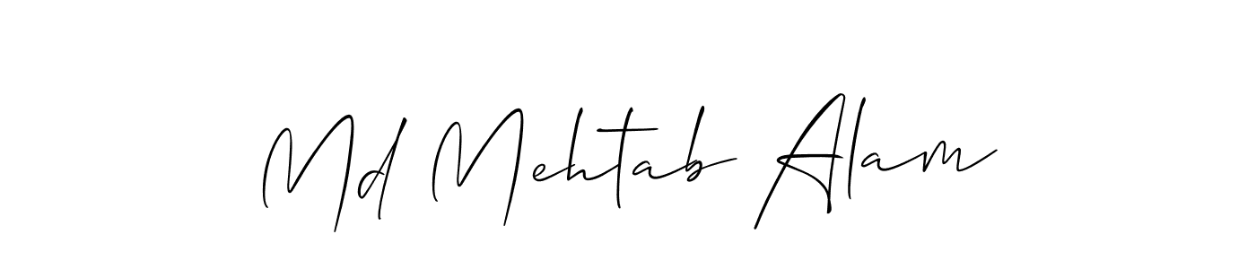 Similarly Allison_Script is the best handwritten signature design. Signature creator online .You can use it as an online autograph creator for name Md Mehtab Alam. Md Mehtab Alam signature style 2 images and pictures png