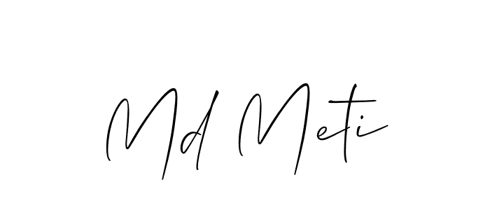 if you are searching for the best signature style for your name Md Meti. so please give up your signature search. here we have designed multiple signature styles  using Allison_Script. Md Meti signature style 2 images and pictures png