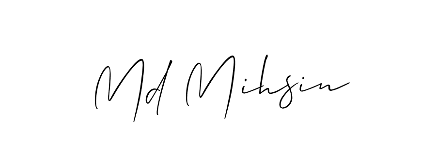 Make a beautiful signature design for name Md Mihsin. With this signature (Allison_Script) style, you can create a handwritten signature for free. Md Mihsin signature style 2 images and pictures png