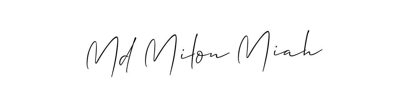 Also we have Md Milon Miah name is the best signature style. Create professional handwritten signature collection using Allison_Script autograph style. Md Milon Miah signature style 2 images and pictures png