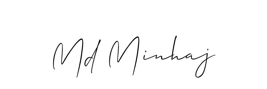 How to make Md Minhaj signature? Allison_Script is a professional autograph style. Create handwritten signature for Md Minhaj name. Md Minhaj signature style 2 images and pictures png