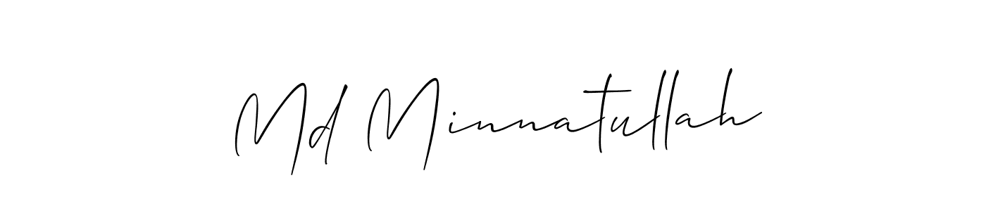 Design your own signature with our free online signature maker. With this signature software, you can create a handwritten (Allison_Script) signature for name Md Minnatullah. Md Minnatullah signature style 2 images and pictures png