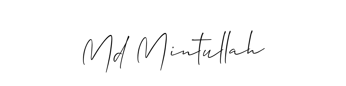 Similarly Allison_Script is the best handwritten signature design. Signature creator online .You can use it as an online autograph creator for name Md Mintullah. Md Mintullah signature style 2 images and pictures png