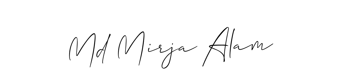 Make a short Md Mirja Alam signature style. Manage your documents anywhere anytime using Allison_Script. Create and add eSignatures, submit forms, share and send files easily. Md Mirja Alam signature style 2 images and pictures png