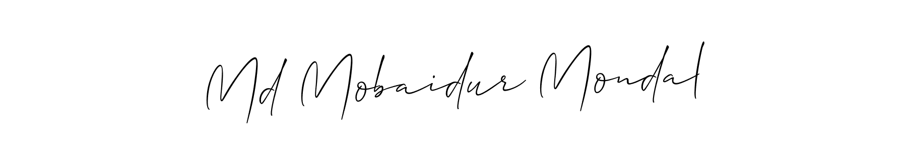How to make Md Mobaidur Mondal name signature. Use Allison_Script style for creating short signs online. This is the latest handwritten sign. Md Mobaidur Mondal signature style 2 images and pictures png