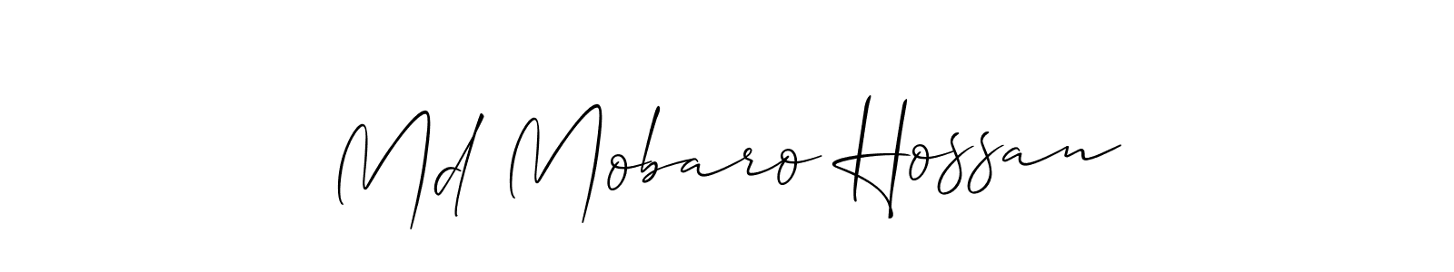 See photos of Md Mobaro Hossan official signature by Spectra . Check more albums & portfolios. Read reviews & check more about Allison_Script font. Md Mobaro Hossan signature style 2 images and pictures png