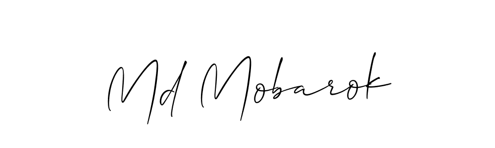 You should practise on your own different ways (Allison_Script) to write your name (Md Mobarok) in signature. don't let someone else do it for you. Md Mobarok signature style 2 images and pictures png