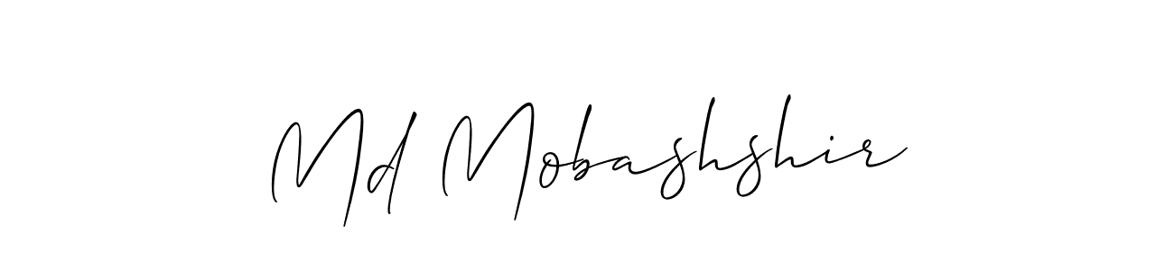 Also we have Md Mobashshir name is the best signature style. Create professional handwritten signature collection using Allison_Script autograph style. Md Mobashshir signature style 2 images and pictures png