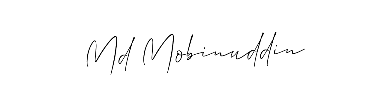 Create a beautiful signature design for name Md Mobinuddin. With this signature (Allison_Script) fonts, you can make a handwritten signature for free. Md Mobinuddin signature style 2 images and pictures png