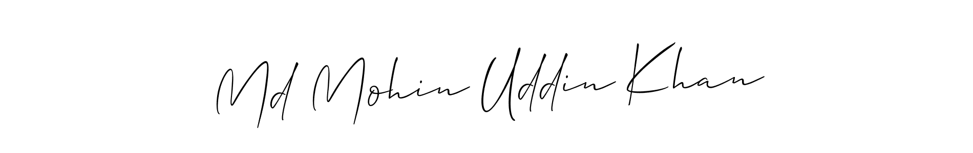 Create a beautiful signature design for name Md Mohin Uddin Khan. With this signature (Allison_Script) fonts, you can make a handwritten signature for free. Md Mohin Uddin Khan signature style 2 images and pictures png