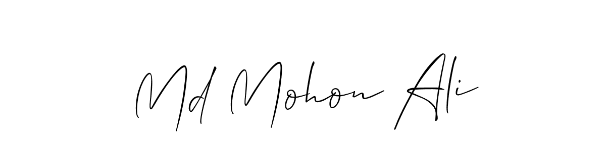if you are searching for the best signature style for your name Md Mohon Ali. so please give up your signature search. here we have designed multiple signature styles  using Allison_Script. Md Mohon Ali signature style 2 images and pictures png