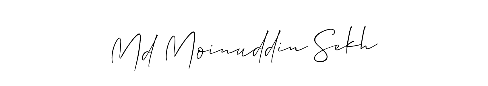 It looks lik you need a new signature style for name Md Moinuddin Sekh. Design unique handwritten (Allison_Script) signature with our free signature maker in just a few clicks. Md Moinuddin Sekh signature style 2 images and pictures png