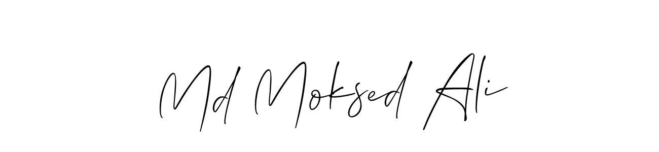 It looks lik you need a new signature style for name Md Moksed Ali. Design unique handwritten (Allison_Script) signature with our free signature maker in just a few clicks. Md Moksed Ali signature style 2 images and pictures png