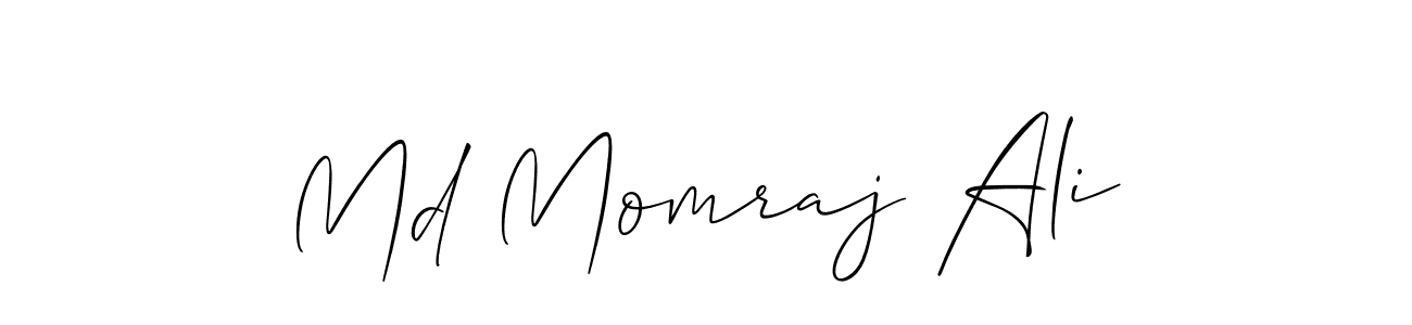 Make a beautiful signature design for name Md Momraj Ali. With this signature (Allison_Script) style, you can create a handwritten signature for free. Md Momraj Ali signature style 2 images and pictures png