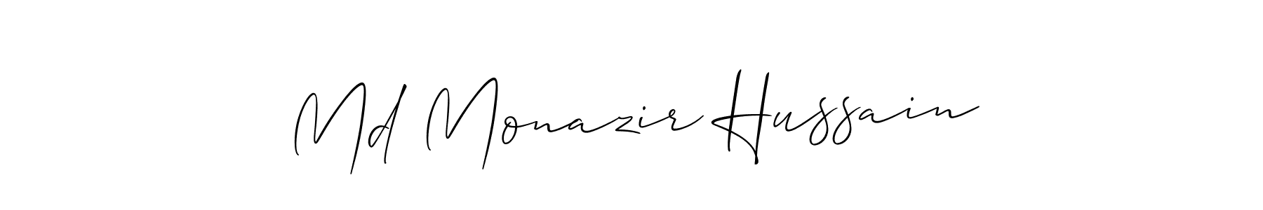 Design your own signature with our free online signature maker. With this signature software, you can create a handwritten (Allison_Script) signature for name Md Monazir Hussain. Md Monazir Hussain signature style 2 images and pictures png
