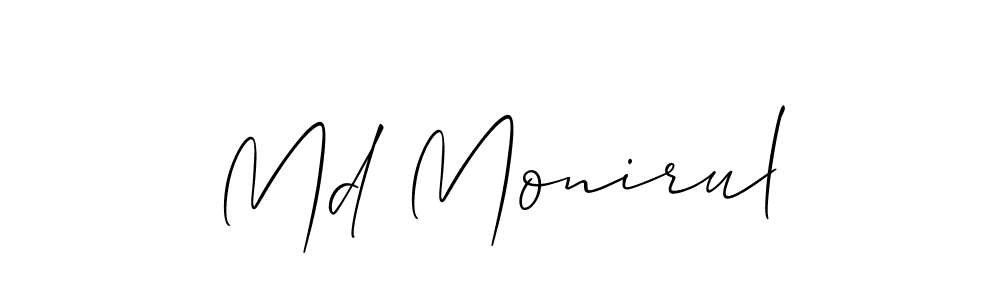How to make Md Monirul signature? Allison_Script is a professional autograph style. Create handwritten signature for Md Monirul name. Md Monirul signature style 2 images and pictures png