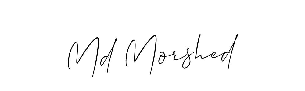 You should practise on your own different ways (Allison_Script) to write your name (Md Morshed) in signature. don't let someone else do it for you. Md Morshed signature style 2 images and pictures png