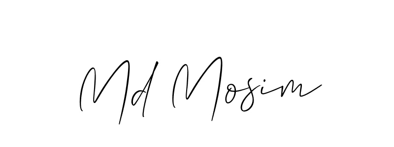 Similarly Allison_Script is the best handwritten signature design. Signature creator online .You can use it as an online autograph creator for name Md Mosim. Md Mosim signature style 2 images and pictures png