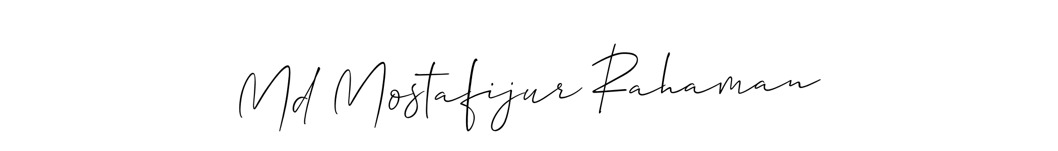 Use a signature maker to create a handwritten signature online. With this signature software, you can design (Allison_Script) your own signature for name Md Mostafijur Rahaman. Md Mostafijur Rahaman signature style 2 images and pictures png