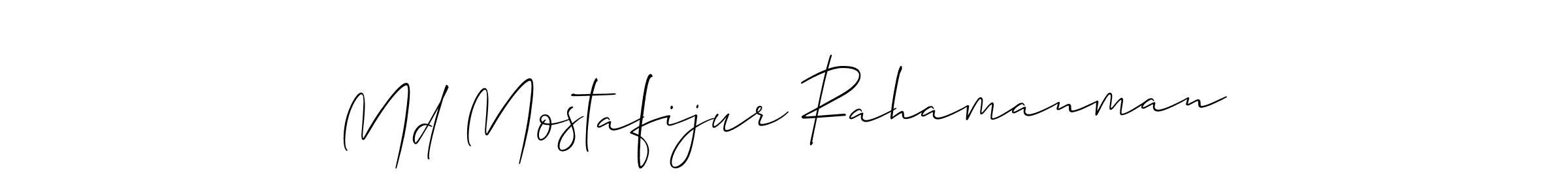 Use a signature maker to create a handwritten signature online. With this signature software, you can design (Allison_Script) your own signature for name Md Mostafijur Rahamanman. Md Mostafijur Rahamanman signature style 2 images and pictures png