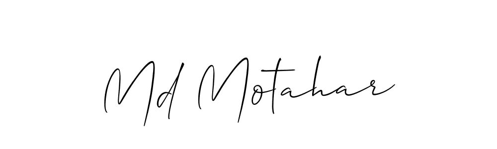 Md Motahar stylish signature style. Best Handwritten Sign (Allison_Script) for my name. Handwritten Signature Collection Ideas for my name Md Motahar. Md Motahar signature style 2 images and pictures png