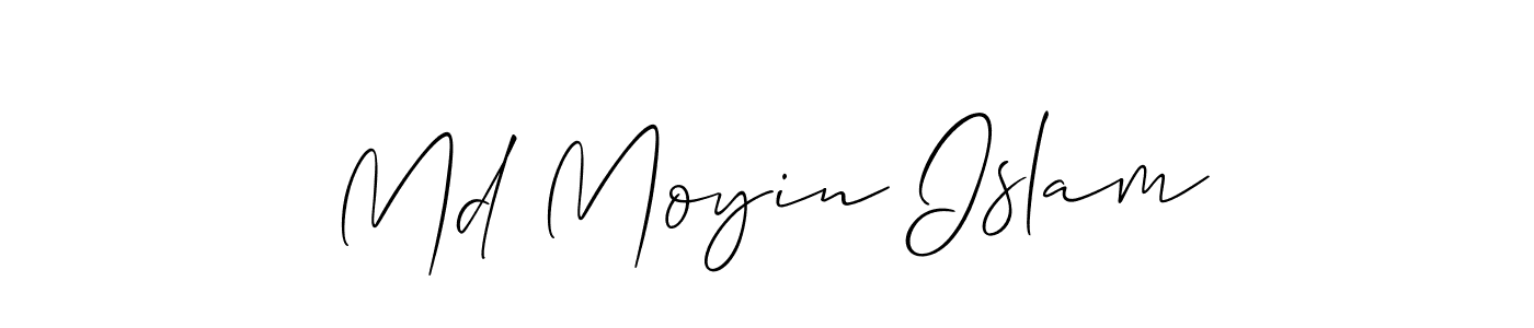Make a beautiful signature design for name Md Moyin Islam. With this signature (Allison_Script) style, you can create a handwritten signature for free. Md Moyin Islam signature style 2 images and pictures png
