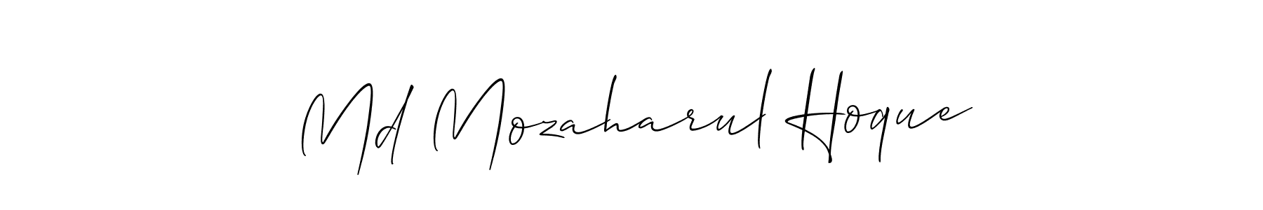 Make a beautiful signature design for name Md Mozaharul Hoque. With this signature (Allison_Script) style, you can create a handwritten signature for free. Md Mozaharul Hoque signature style 2 images and pictures png
