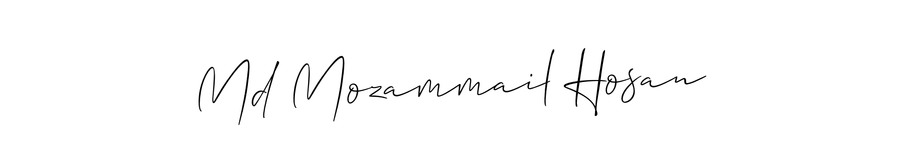 Also we have Md Mozammail Hosan name is the best signature style. Create professional handwritten signature collection using Allison_Script autograph style. Md Mozammail Hosan signature style 2 images and pictures png