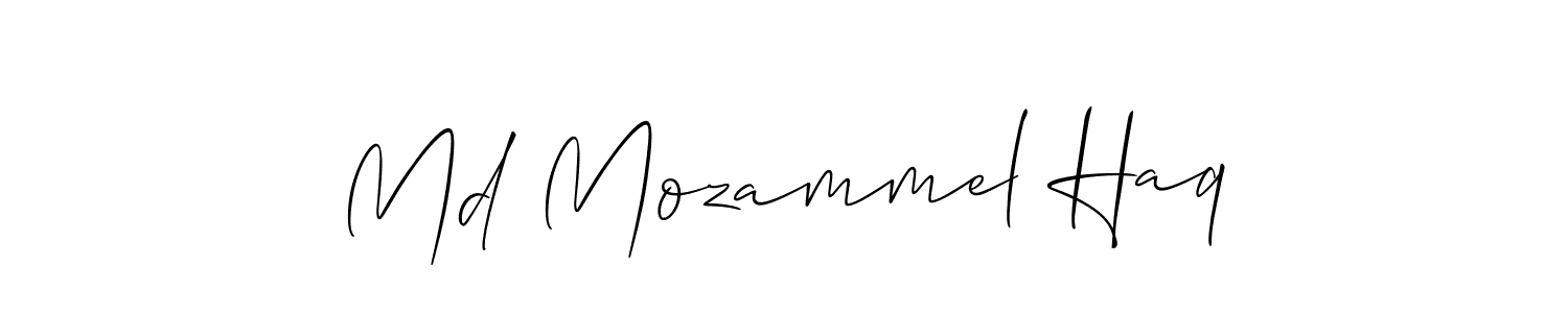 Use a signature maker to create a handwritten signature online. With this signature software, you can design (Allison_Script) your own signature for name Md Mozammel Haq. Md Mozammel Haq signature style 2 images and pictures png