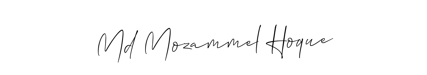 How to Draw Md Mozammel Hoque signature style? Allison_Script is a latest design signature styles for name Md Mozammel Hoque. Md Mozammel Hoque signature style 2 images and pictures png