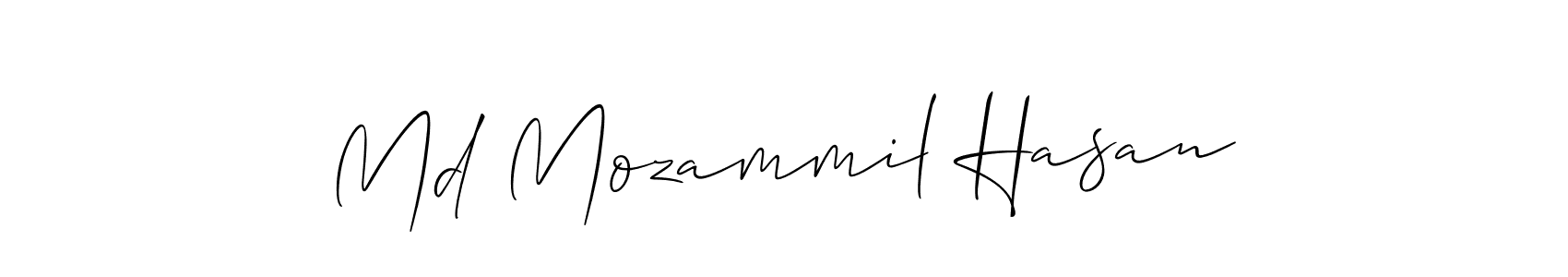 It looks lik you need a new signature style for name Md Mozammil Hasan. Design unique handwritten (Allison_Script) signature with our free signature maker in just a few clicks. Md Mozammil Hasan signature style 2 images and pictures png