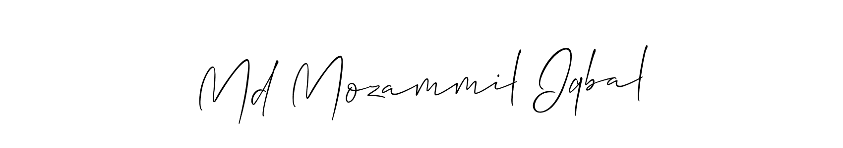 How to Draw Md Mozammil Iqbal signature style? Allison_Script is a latest design signature styles for name Md Mozammil Iqbal. Md Mozammil Iqbal signature style 2 images and pictures png