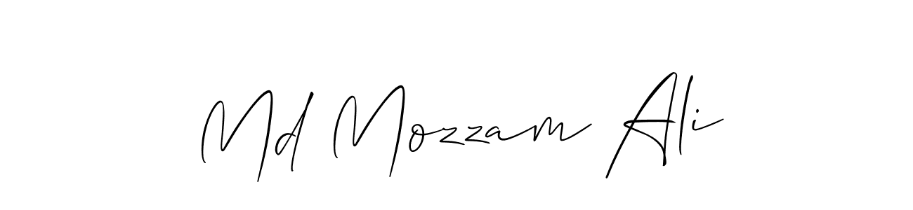 How to make Md Mozzam Ali name signature. Use Allison_Script style for creating short signs online. This is the latest handwritten sign. Md Mozzam Ali signature style 2 images and pictures png