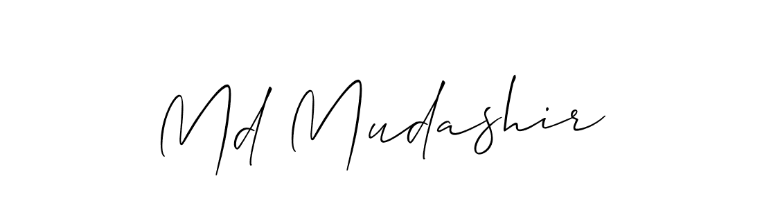 Create a beautiful signature design for name Md Mudashir. With this signature (Allison_Script) fonts, you can make a handwritten signature for free. Md Mudashir signature style 2 images and pictures png