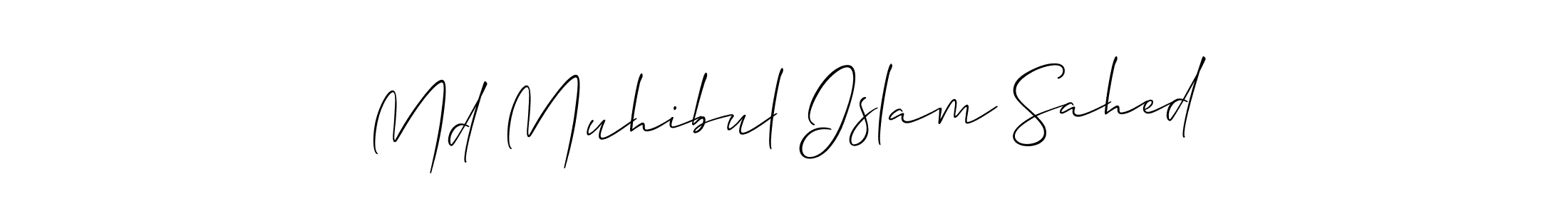 You should practise on your own different ways (Allison_Script) to write your name (Md Muhibul Islam Sahed) in signature. don't let someone else do it for you. Md Muhibul Islam Sahed signature style 2 images and pictures png