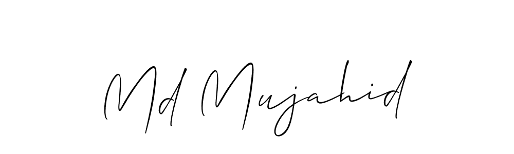 Also You can easily find your signature by using the search form. We will create Md Mujahid name handwritten signature images for you free of cost using Allison_Script sign style. Md Mujahid signature style 2 images and pictures png