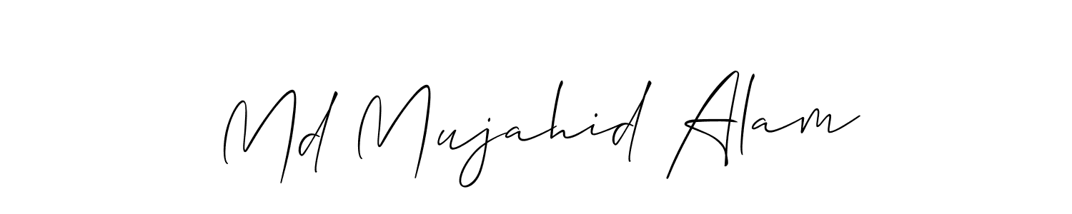 Use a signature maker to create a handwritten signature online. With this signature software, you can design (Allison_Script) your own signature for name Md Mujahid Alam. Md Mujahid Alam signature style 2 images and pictures png