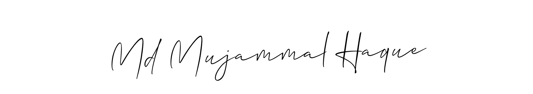Similarly Allison_Script is the best handwritten signature design. Signature creator online .You can use it as an online autograph creator for name Md Mujammal Haque. Md Mujammal Haque signature style 2 images and pictures png