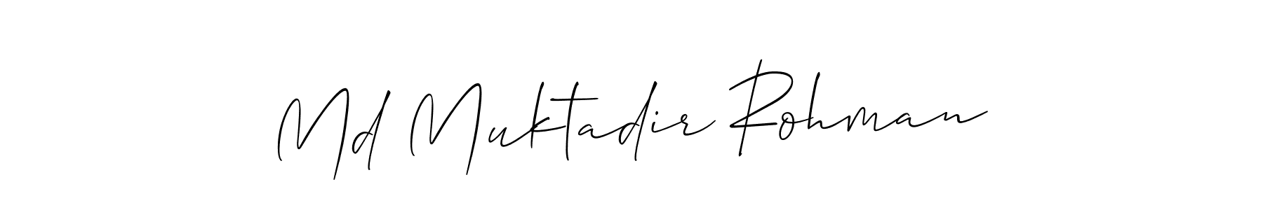 See photos of Md Muktadir Rohman official signature by Spectra . Check more albums & portfolios. Read reviews & check more about Allison_Script font. Md Muktadir Rohman signature style 2 images and pictures png
