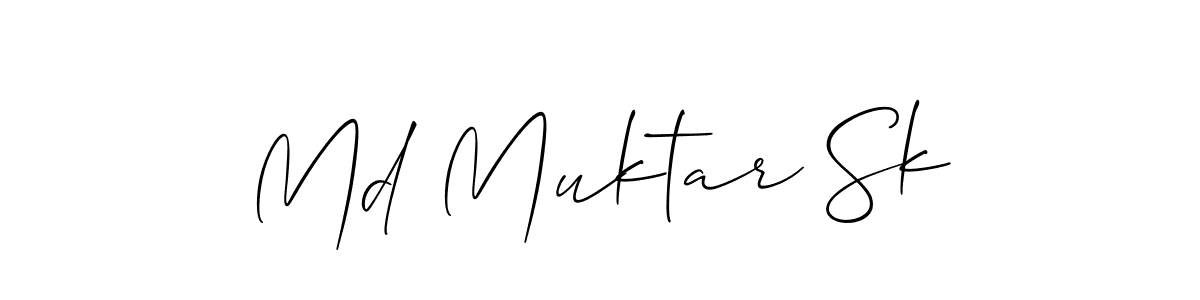 if you are searching for the best signature style for your name Md Muktar Sk. so please give up your signature search. here we have designed multiple signature styles  using Allison_Script. Md Muktar Sk signature style 2 images and pictures png