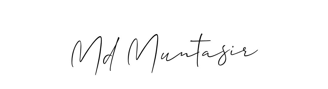 Create a beautiful signature design for name Md Muntasir. With this signature (Allison_Script) fonts, you can make a handwritten signature for free. Md Muntasir signature style 2 images and pictures png