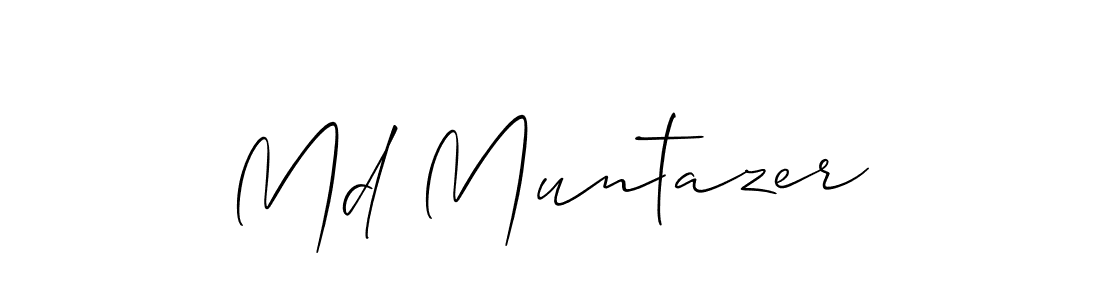 Also we have Md Muntazer name is the best signature style. Create professional handwritten signature collection using Allison_Script autograph style. Md Muntazer signature style 2 images and pictures png