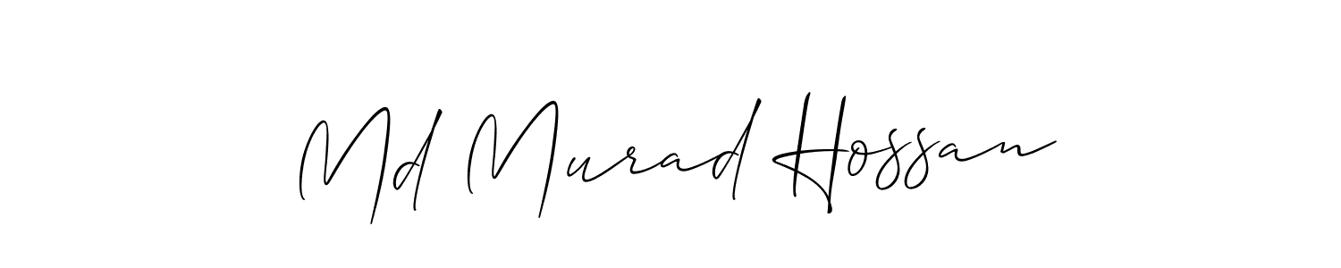 if you are searching for the best signature style for your name Md Murad Hossan. so please give up your signature search. here we have designed multiple signature styles  using Allison_Script. Md Murad Hossan signature style 2 images and pictures png