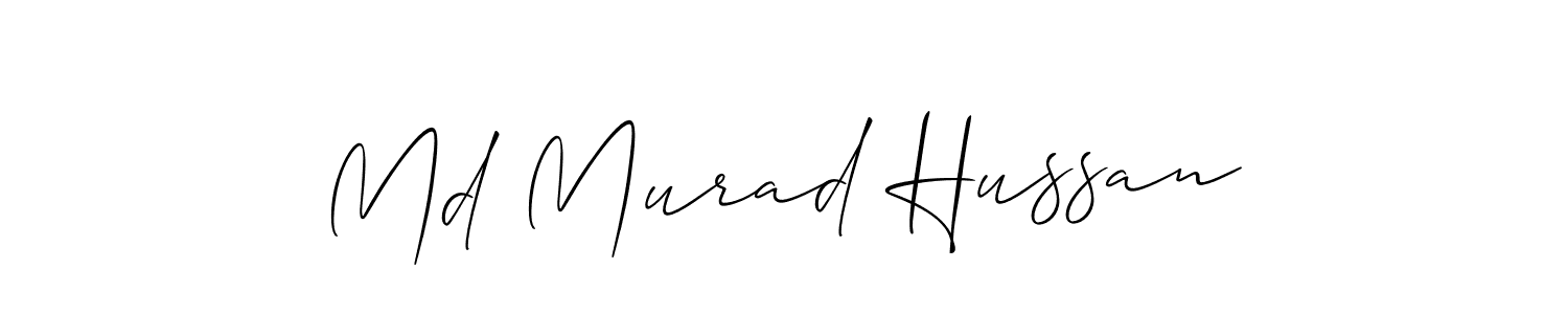 Design your own signature with our free online signature maker. With this signature software, you can create a handwritten (Allison_Script) signature for name Md Murad Hussan. Md Murad Hussan signature style 2 images and pictures png