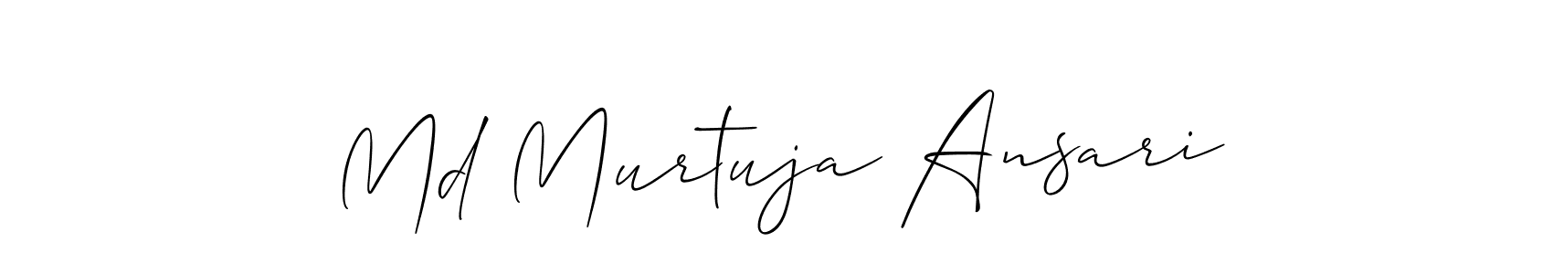 Design your own signature with our free online signature maker. With this signature software, you can create a handwritten (Allison_Script) signature for name Md Murtuja Ansari. Md Murtuja Ansari signature style 2 images and pictures png