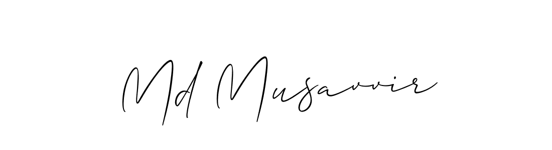 Design your own signature with our free online signature maker. With this signature software, you can create a handwritten (Allison_Script) signature for name Md Musavvir. Md Musavvir signature style 2 images and pictures png