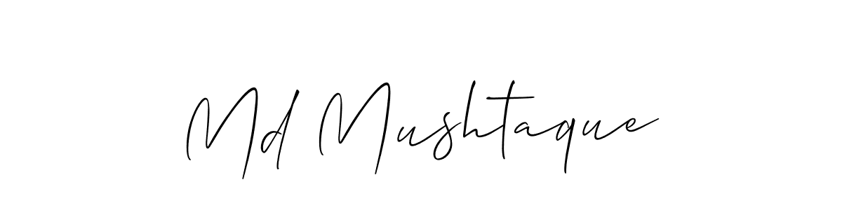 Design your own signature with our free online signature maker. With this signature software, you can create a handwritten (Allison_Script) signature for name Md Mushtaque. Md Mushtaque signature style 2 images and pictures png