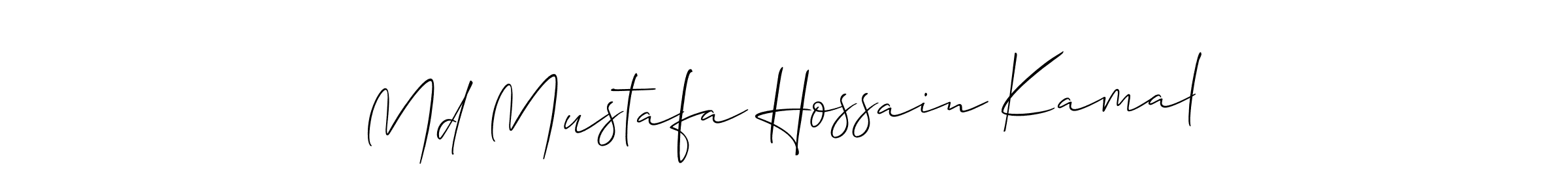 Also You can easily find your signature by using the search form. We will create Md Mustafa Hossain Kamal name handwritten signature images for you free of cost using Allison_Script sign style. Md Mustafa Hossain Kamal signature style 2 images and pictures png