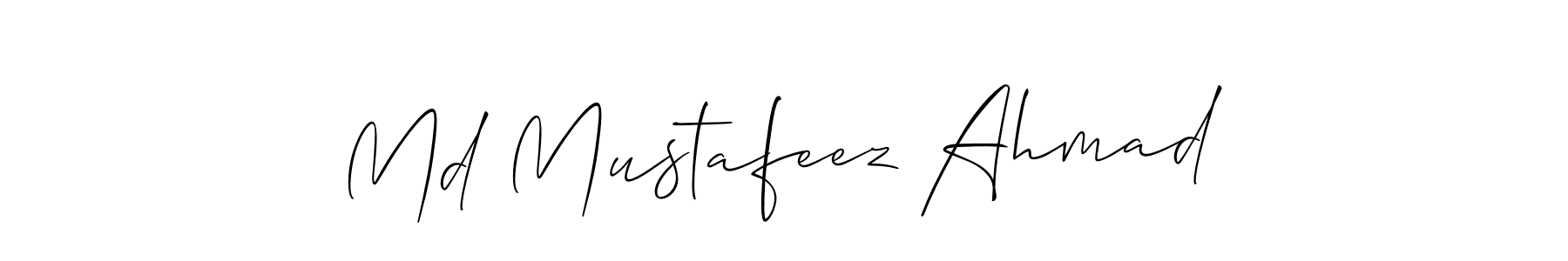 Md Mustafeez Ahmad stylish signature style. Best Handwritten Sign (Allison_Script) for my name. Handwritten Signature Collection Ideas for my name Md Mustafeez Ahmad. Md Mustafeez Ahmad signature style 2 images and pictures png