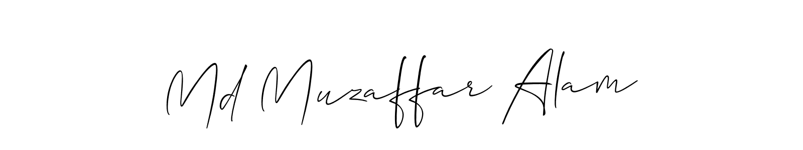 Make a beautiful signature design for name Md Muzaffar Alam. With this signature (Allison_Script) style, you can create a handwritten signature for free. Md Muzaffar Alam signature style 2 images and pictures png